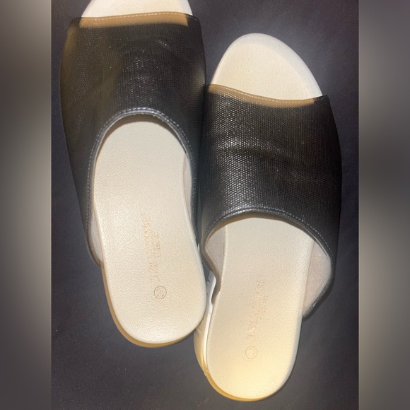 EUC ILSE JACOBSEN Sz 36 Tulip Solid Top Metallic Shimmer Slip On Slide Sandals - Picture 6 of 8